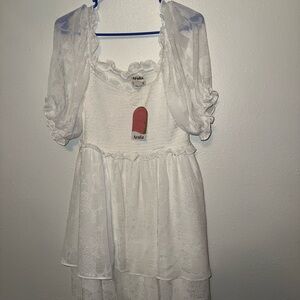 Arula Ivory Textured Dress